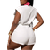 Shein Slayr Solid Color Cap Sleeve T-Shirt And Tied Shorts Set