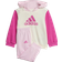 Adidas Baby Essentials Colorblock Tracksuit - Ivory/Semi Lucid Fuchsia/Clear Pink