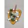 Shatchi Heart Shape Light Brown Christmas Decoration