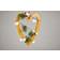 Shatchi Heart Shape Light Brown Christmas Decoration