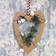 Shatchi Heart Shape Light Brown Christmas Decoration