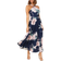 Petal & Pup Miara Floral Print Halter Dress - Navy
