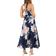 Petal & Pup Miara Floral Print Halter Dress - Navy