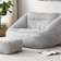 Home Deluxe Cozy Light Gray Sækkestol 2stk