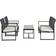 Outdoor Essentials 4 Piece KD Outdoor Lounge Set, 1 Table incl. 2 Chairs & 1 Sofas