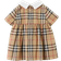 Burberry Baby's Check Stretch Cotton Dress with Bloomers - Archive Beige