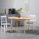 Homcom Drop Leaf for Small Spaces Natural Wood Finish Dining Table 31.5x55"