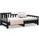 vidaXL Pull-Out Day Bed Black Sofá 203.5cm