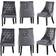 P&N Homewares Windsor Dark Gray Kitchen Chair 94cm 6pcs