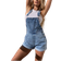 Shein Frenchy Denim Jumpsuit Romper with Rolled Hem without Tank Top