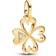 Pandora Me Heart Four Leaf Clover Medallion Charm - Gold/Transparent