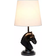 Simple Designs Decorative Chess Horse Shaped Black Table Lamp 17.2"