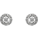 Christ Stud Earrings - White Gold/Diamond