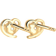 Elli Heart Stud Earrings - Gold/Transparent