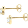 Elli Heart Stud Earrings - Gold/Transparent