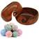 Grandado Eco-friendly Wooden Brown Objeto decorativo 2pcs