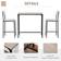 Homcom Industrial Design Natural Dining Set 47x90cm 3pcs