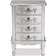 Baxton Studio Callen Brushed Silver Bedside Table 14.3x18.3"