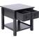 vidaXL Paulownia Black Small Table 39.9x39.9cm