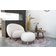 House Nordic Savona White Fotpall 37cm