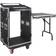 Sound Town STMR-16UWT DJ work table and casters for 11U SLANT