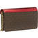 Michael Kors Jet Set Travel Small Signature Logo Clutch Crossbody Bag - Crimson