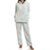 Camille Women's Supersoft Heart & Bow Embossed Pyjama Set - Green