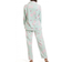 Camille Women's Supersoft Heart & Bow Embossed Pyjama Set - Green