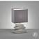 FISCHER & HONSEL liner Chrome/Grey Table Lamp 29cm