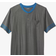 KingSize Short Sleeve Henley Nightshirt - Heather Slate Grey