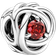 Pandora July Eternity Circle Charm - Silver/Light Red