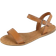 Shein Scalloped One Band Ankle Strap Sandals TAN