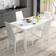 AWQM Faux Marble White Dining Set 29.9x47.8" 5