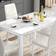 AWQM Faux Marble White Dining Set 29.9x47.8" 5