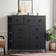 Ebern Designs Ojaswi Black/Gray Chest of Drawer 39x40"