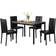 Roundhill Furniture Citico Black Dining Set 30x48" 5