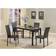 Roundhill Furniture Citico Black Dining Set 30x48" 5