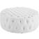 modway Amour White Vinyl Pouffe 16.5"