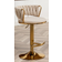 Riknuxi Kitchen Island Beige/Gold Bar Stool 39" 4