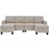 Latitude Run Sectional Beige Polyester Blend Sofa 101" 3 4 Seater