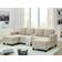 Latitude Run Sectional Beige Polyester Blend Sofa 101" 3 4 Seater