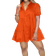 Shein SHEIN Slayr Plus Size Puff Short Sleeve Shirt Collar Ruffle Hem Dress