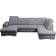 Poco Action Light Gray/Silver Sofa 250cm