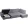 Poco Action Light Gray/Silver Sofa 250cm