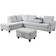 Charlton Home Sciortino 3 Light Gray Linen Sofa 97.2" 4 Seater