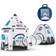 Joyin White Rocket Ship Pop Up Play Tent with Tunnel