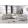 Wade Logan Aveya Beige Sofa 147" 6 Seater