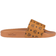 MCM Monogram Print Rubber Slides - Cognac