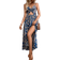 Shein VCAY Floral Print Twist Front Cut Out Tie Backless Halter Dress