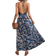 Shein VCAY Floral Print Twist Front Cut Out Tie Backless Halter Dress